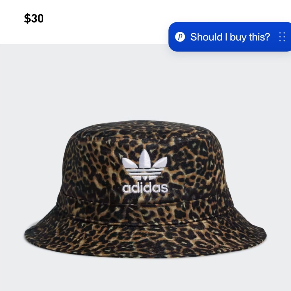 adidas Leopard-Print Bucket Hat in Brown and Black